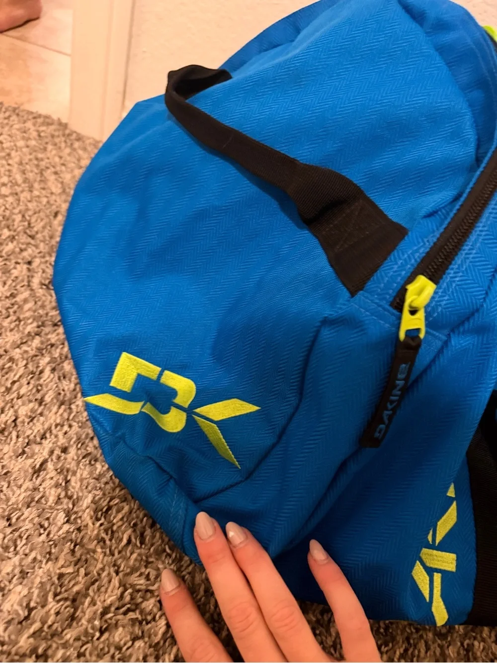 Dakine Blue Men's Duffel Bag with Black Straps